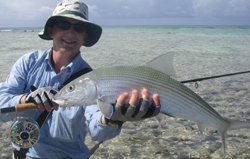 Bonefish capturé aux Seychelles Canne Thomas & Thomas Solar 9p soie 8 Moulinet Abel Super 7/8N - Custom Platine