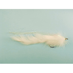 Mouche Lm2g mouche brochet - B6 - White Pike Bunny  h5/0