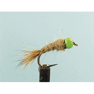 Mouche Lm2g nymphe casquée - N13 - Green Hothead Hares Ear  h10
