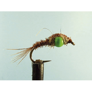 Mouche Lm2g nymphe casquée - N15 Green Hothead PT  h10