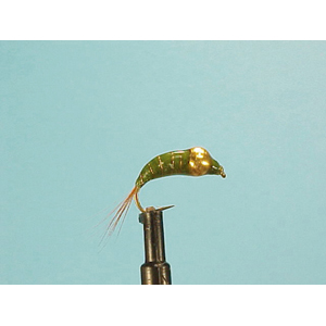 Mouche Lm2g nymphe casquée - N29 - Olive Curved Nymph  h12