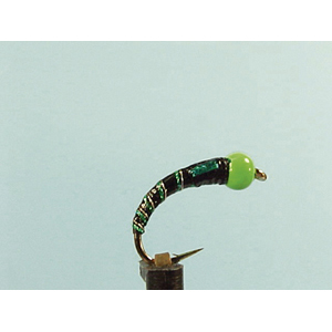 Mouche Lm2g nymphe casquée - N7 - Green Hothead Black  h 12