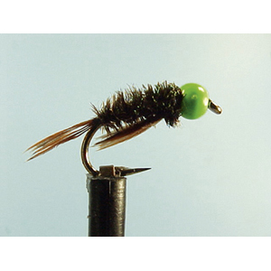 Mouche Lm2g nymphe casquée - N9 - Green Hothead DB  h 10