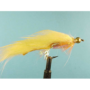 Mouche Lm2g streamer plombé - ST46 - Yellow Zonker  h10