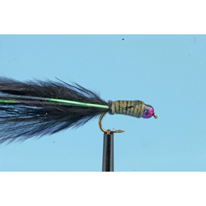 Mouche Lm2g streamer plombé - ST47B - Black Rainbow Bug  h12