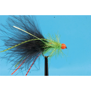 Mouche Lm2g streamer plombé - ST47E - Black & Green Hot Legs h10